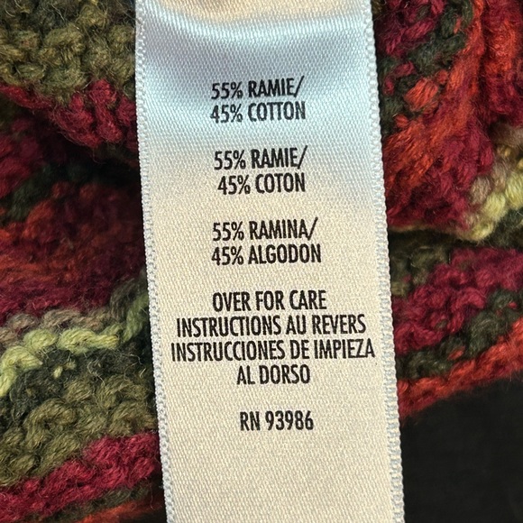 *SOLD* Casual Corner stripped zip up sweater - Picture 7 of 8